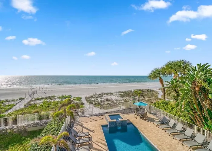 Four Shores Unit 1 Direct Gulf With Pool & Ferienhaus *