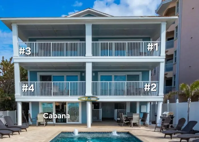 Four Shores Unit 1 Direct Gulf With Pool & Ferienhaus